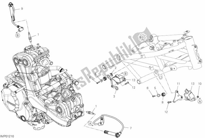 Tutte le parti per il Cablaggio (bobina) del Ducati Multistrada 950 USA 2020